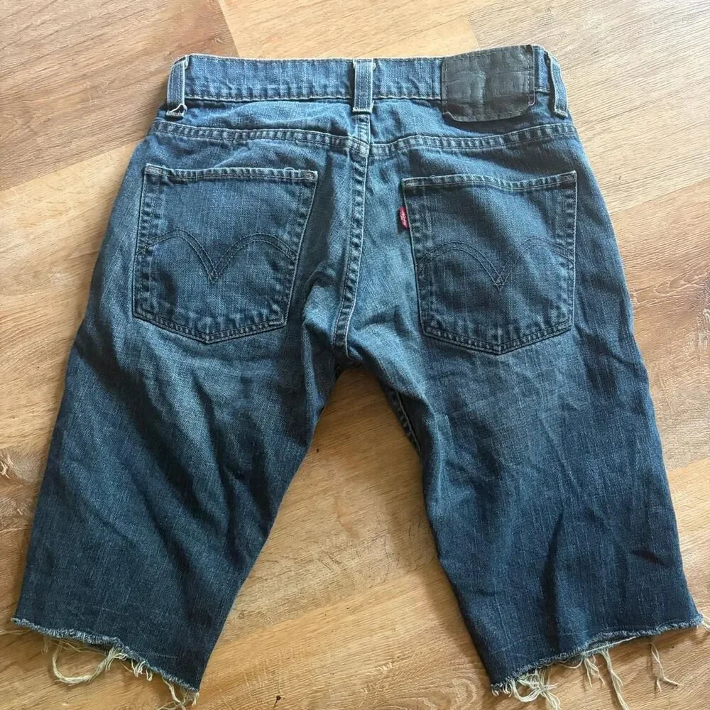 Levi's 511 Cutoff Dark Wash Denim Shorts Y2K